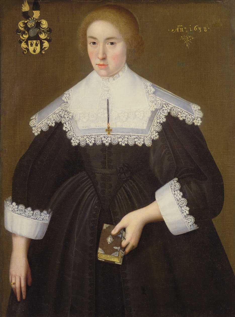 Portrett av en dame, 1638 av Dutch School