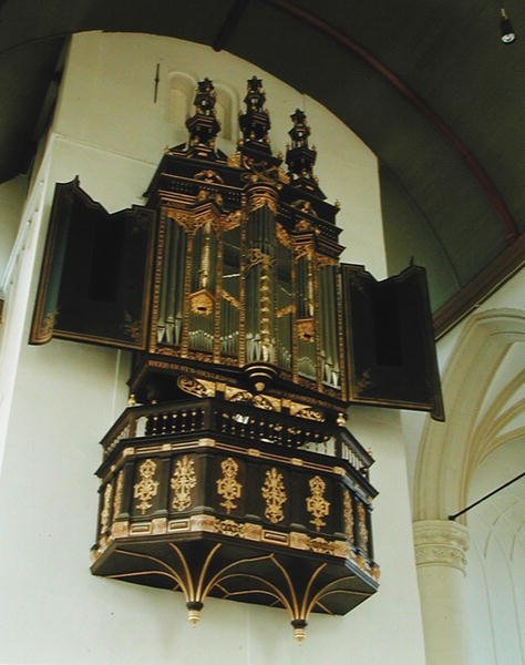 Utsikt over orgelet, 1637 av Dutch School