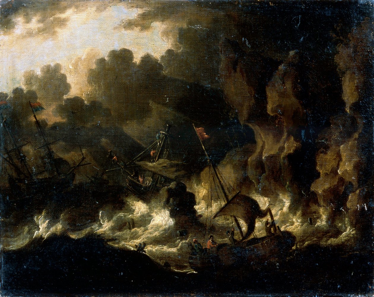 Stormfullt hav, 1600-tallet av Dutch Master