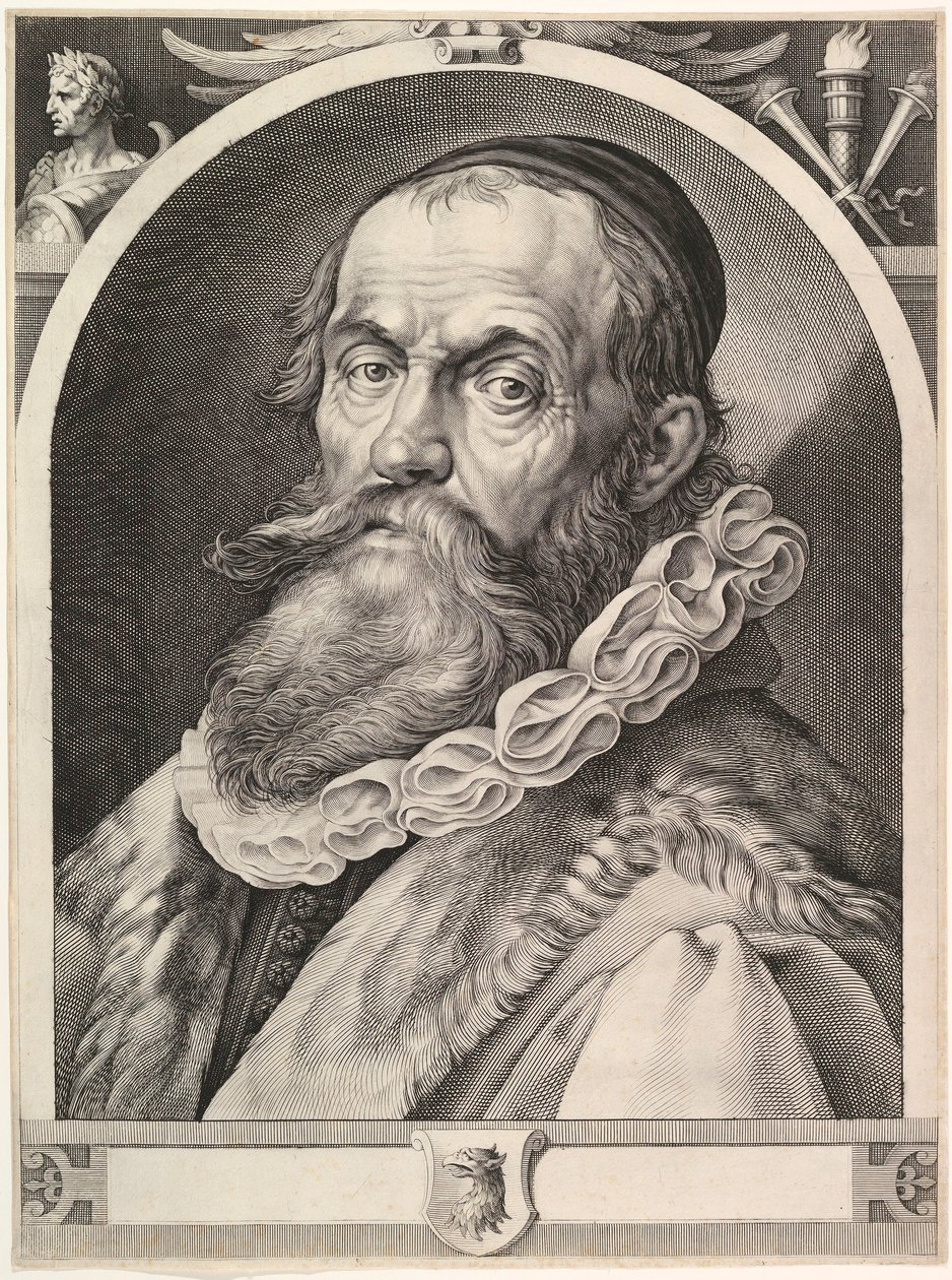 Portrett av Hendrick Goltzius, pub. 1617. av Dutch School