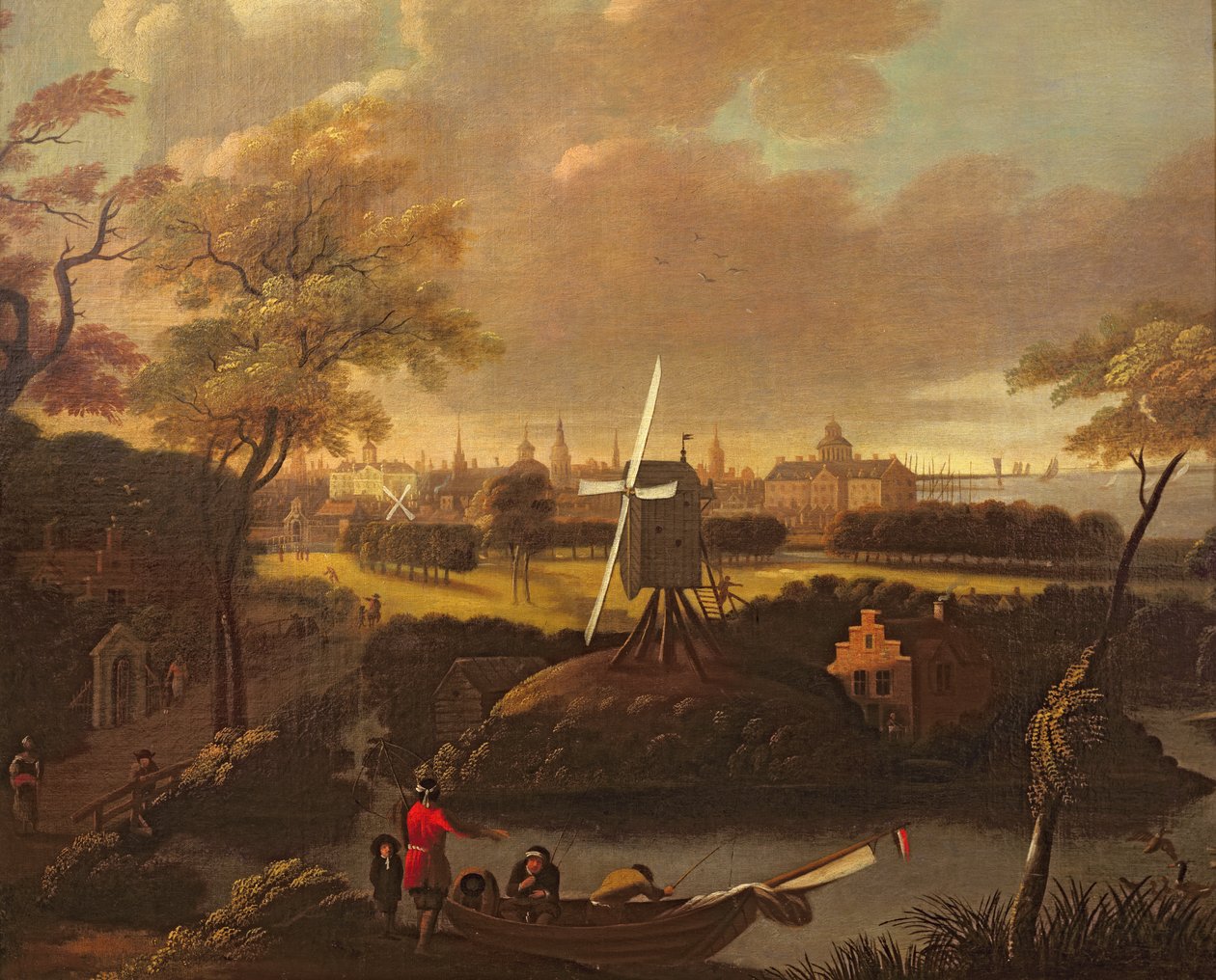 Utsikt over New York av Dutch School