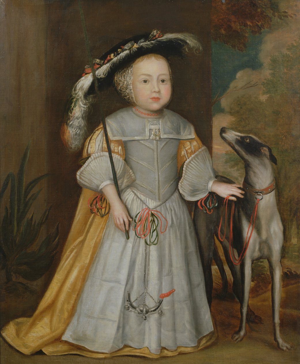 Ung gutt og peker, 1650 av Dutch School