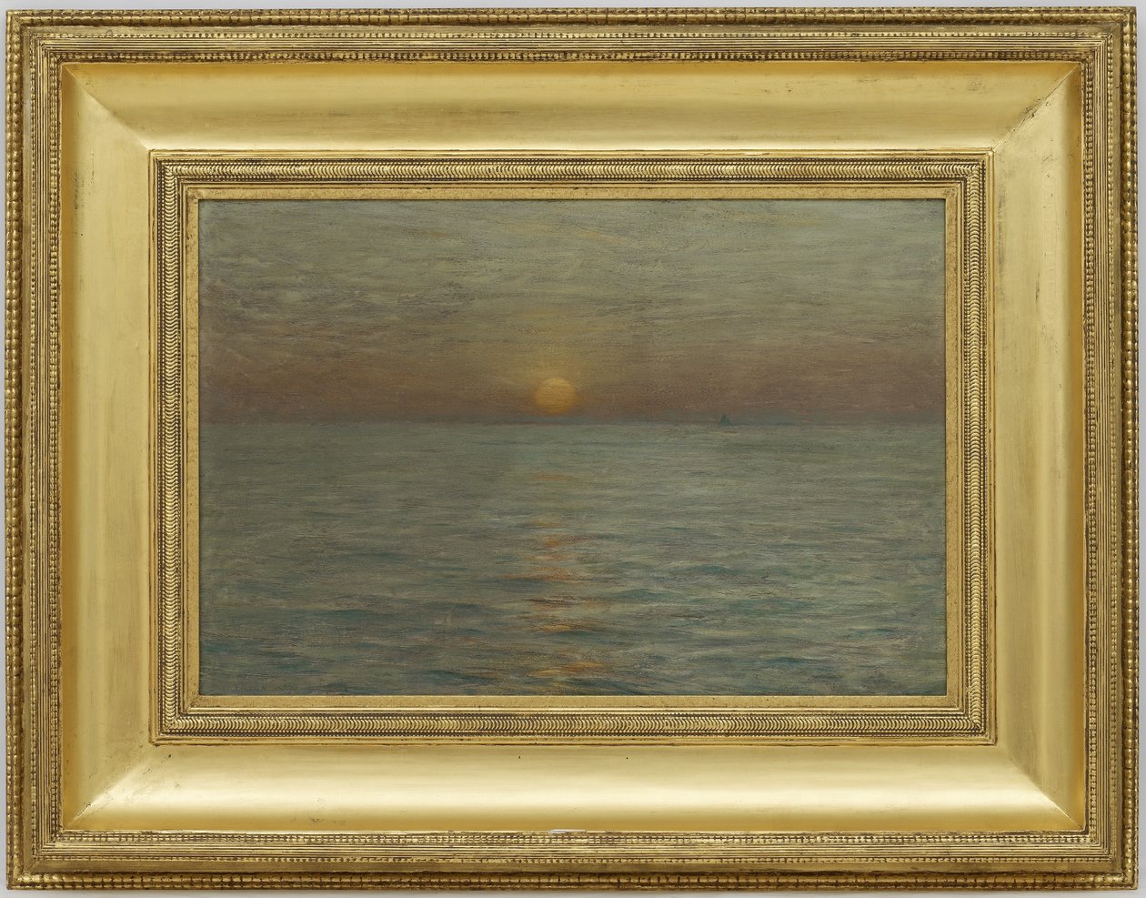Havet: Solnedgang, 1889 (olje på trepanel) av Dwight William Tryon