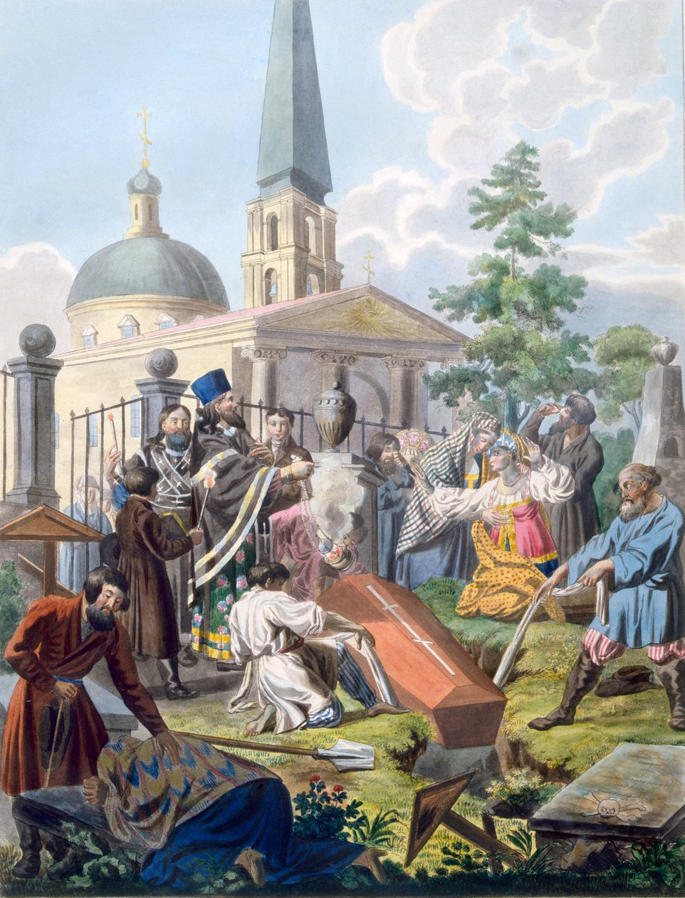Begravelsen, 1812-13 av E. Karnejeff