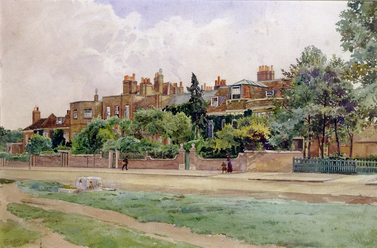Wrens og Faradays hus på Hampton Court av E.H. Fitchew