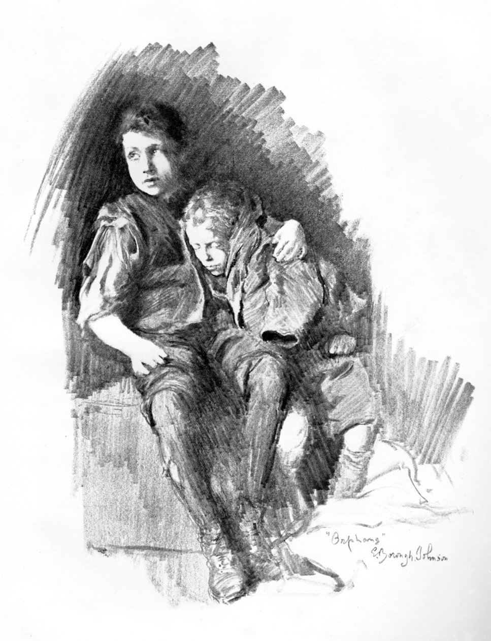 Foreldreløse, 1898 av E. Borough Johnson