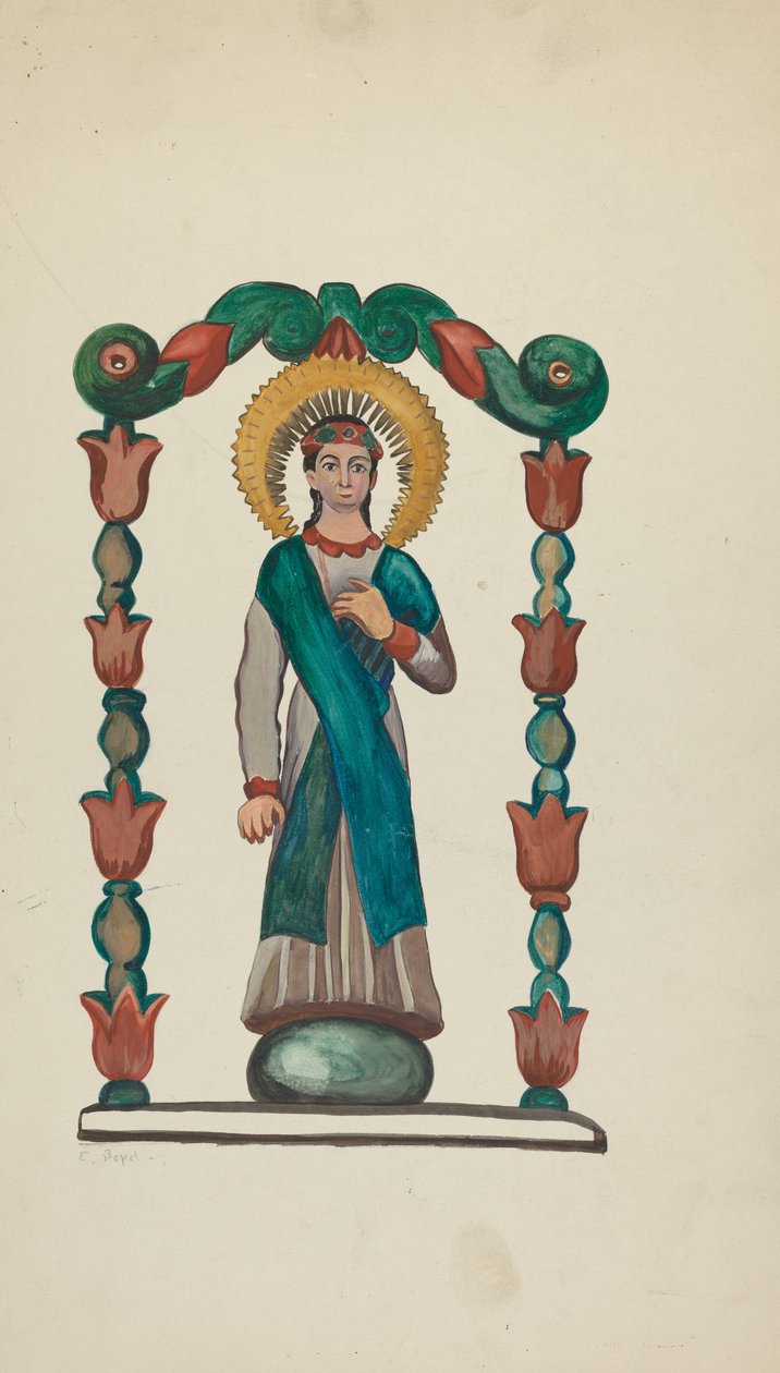 Bulto-Figure of Saint, 19351942. av E. Boyd
