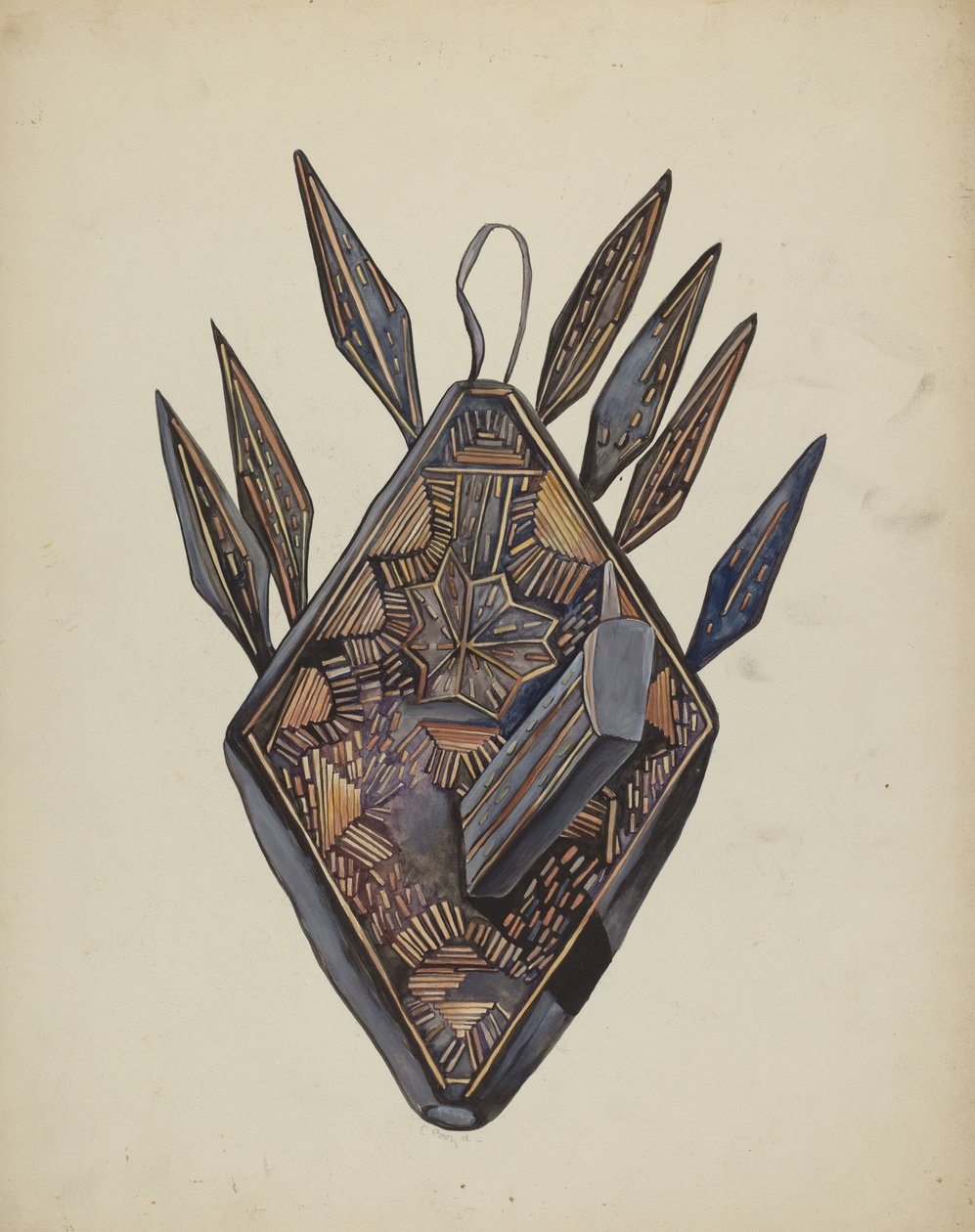 Stearinlyslampe, ca. 1936. av E. Boyd