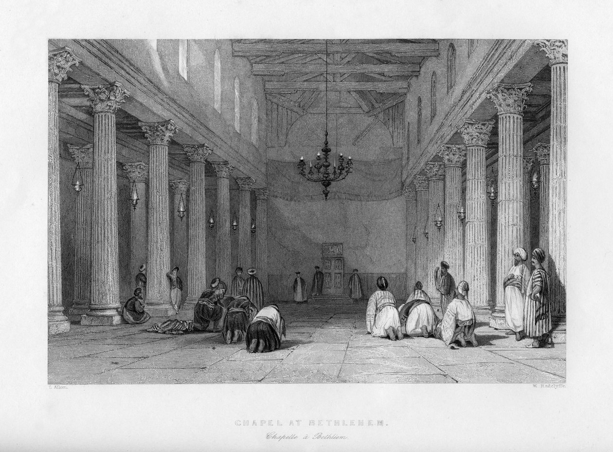 Et kapell i Betlehem, Israel, 1841. av E. Redclyffe