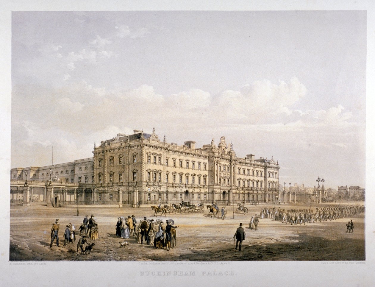 Buckingham Palace, London, 1852 av E Walker