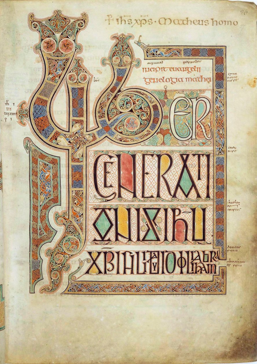 Lindisfarne-evangeliene, 715-721. av Eadfrith,