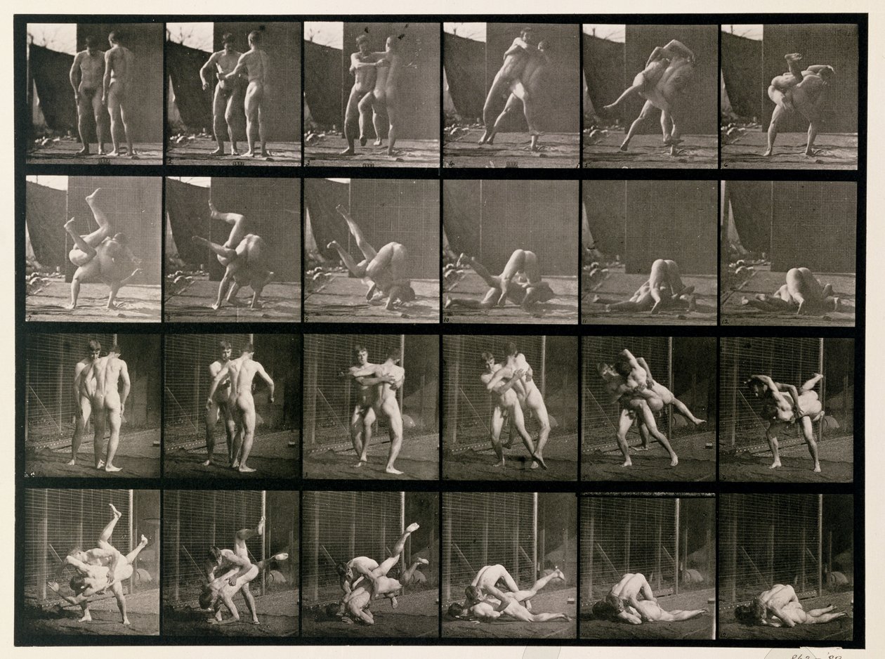 Two Men Wrestling, plate 348 fra 
