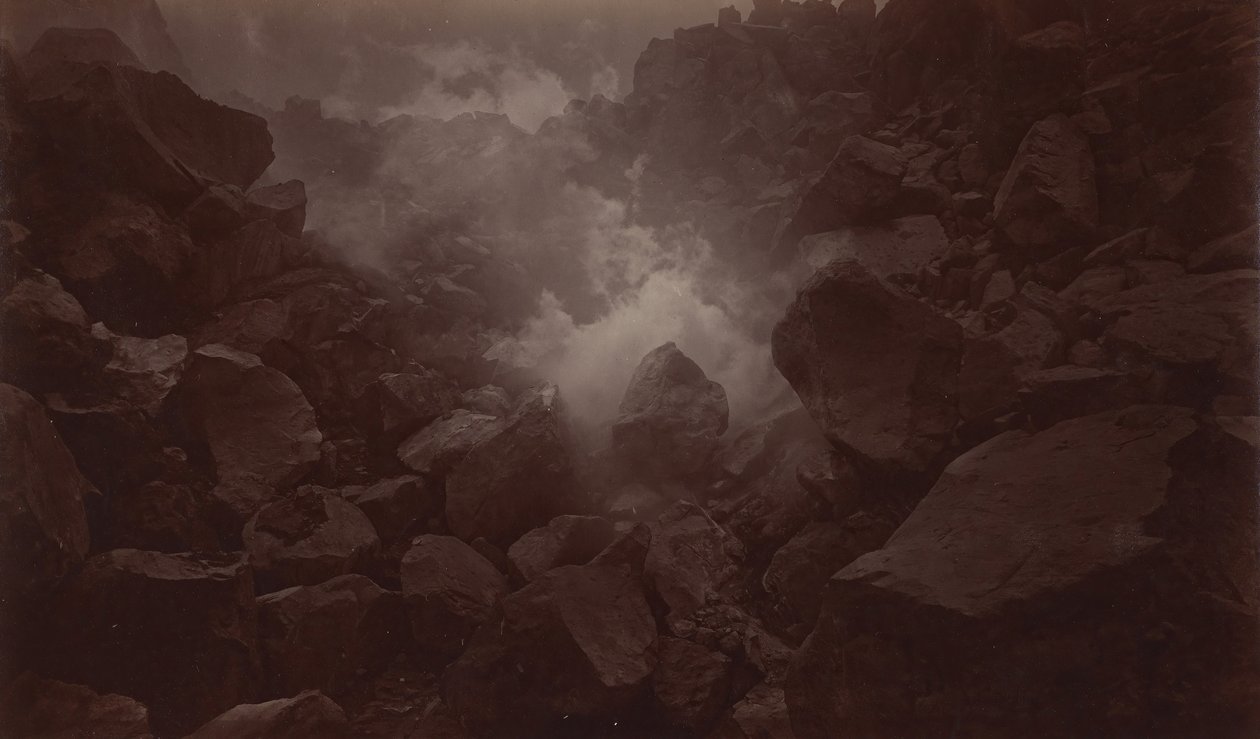 Vulkankrateret, Quetzaltenango-Guatemala, 1875. av Eadweard Muybridge