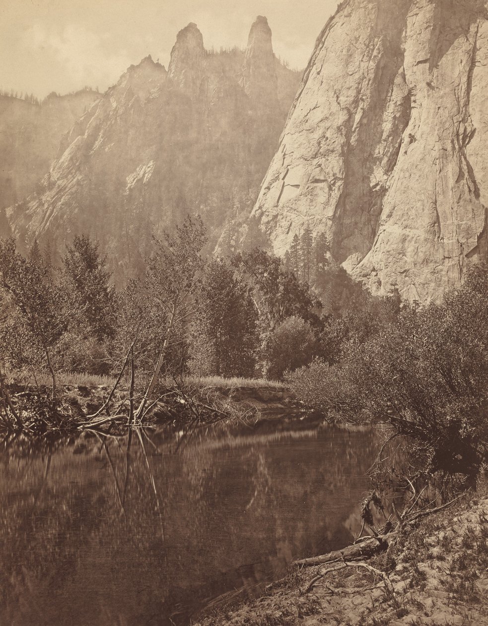 Cathedral Spires, Valley of the Yosemite av Eadweard Muybridge