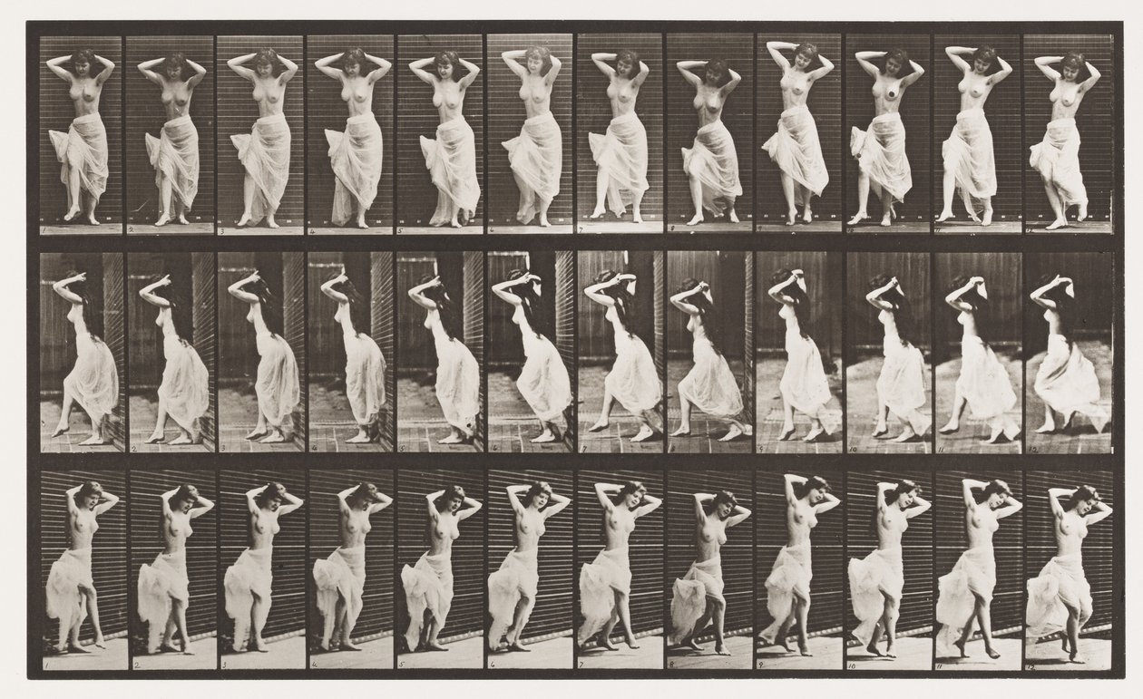 Tallerken 190. Dansing (Nautch) av Eadweard Muybridge