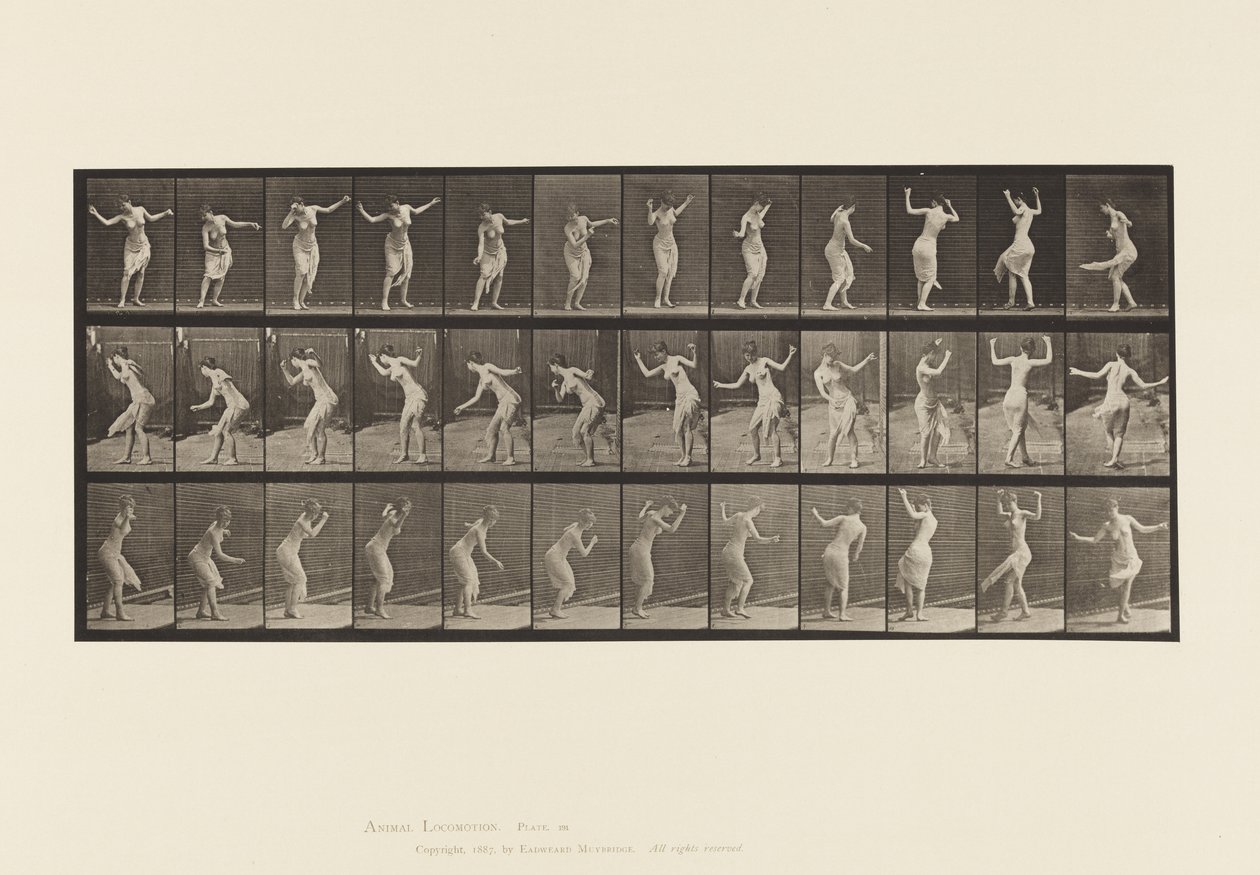 Tallerken 191. Dans (fancy) av Eadweard Muybridge