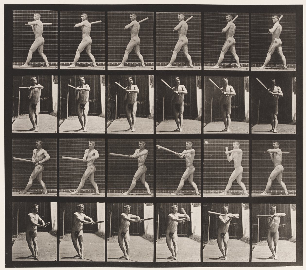Plate 274. Base-ball; Batting av Eadweard Muybridge