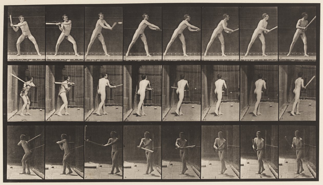Plate 277. Base-ball; Batting av Eadweard Muybridge