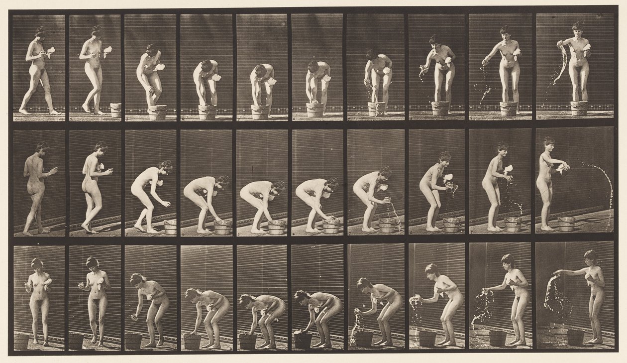 Tallerken 440. Bøye- og skylleglass av Eadweard Muybridge