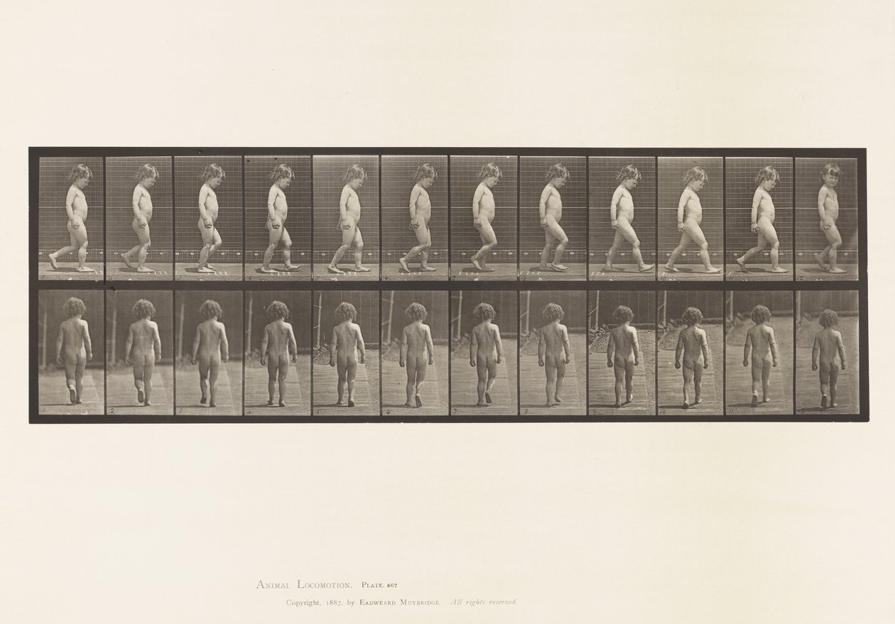 Plate 467. Barn, gående, 1885 av Eadweard Muybridge