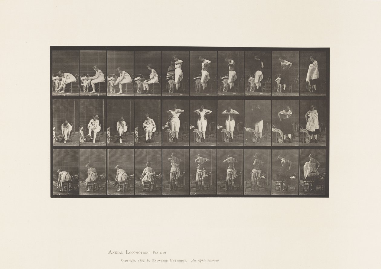 Plate 494. Diverse faser av toalettet av Eadweard Muybridge