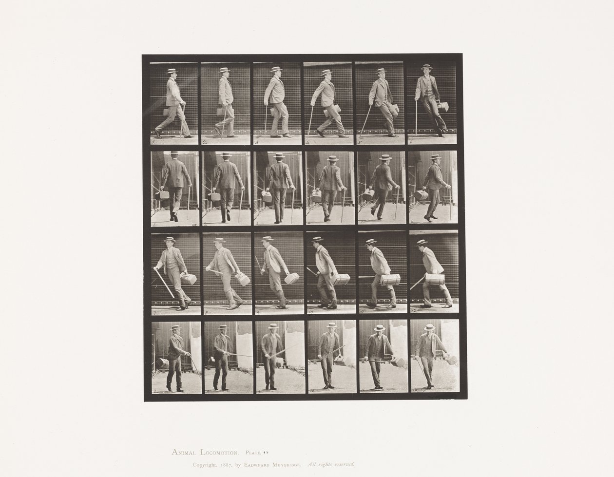 Plate 49. Gå og snu seg raskt av Eadweard Muybridge