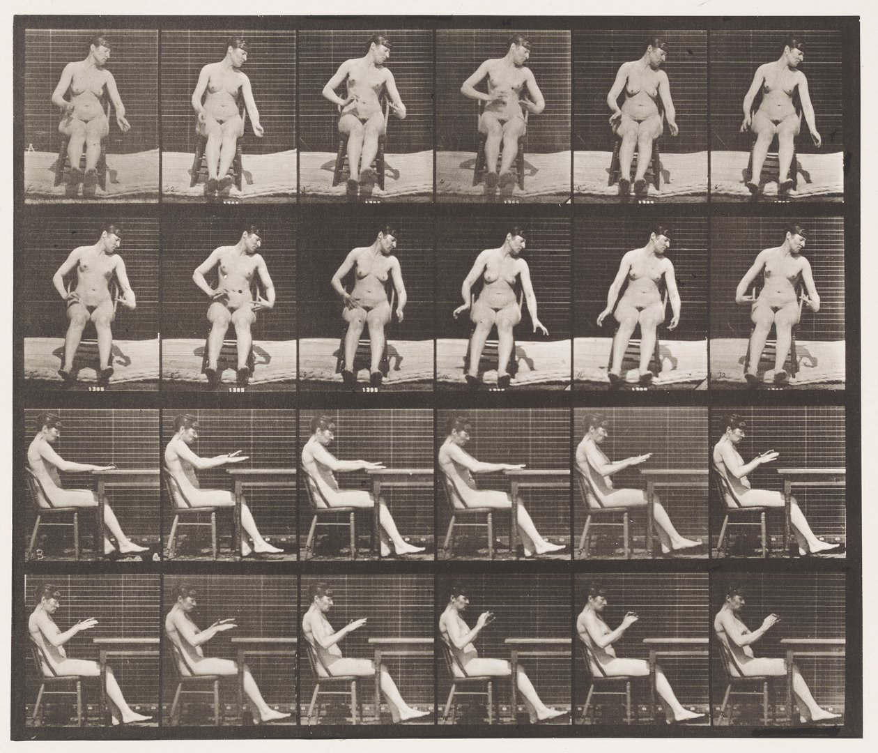 Plate 545. Kunstig induserte kramper; A,B, mens du sitter av Eadweard Muybridge
