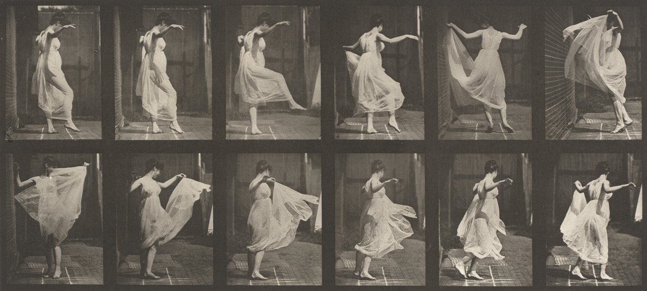 Tallerken nummer 188. Dans (fancy) av Eadweard Muybridge