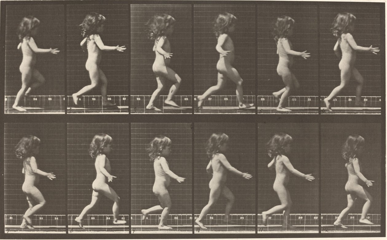 Plate nummer 469. Barn som løper av Eadweard Muybridge
