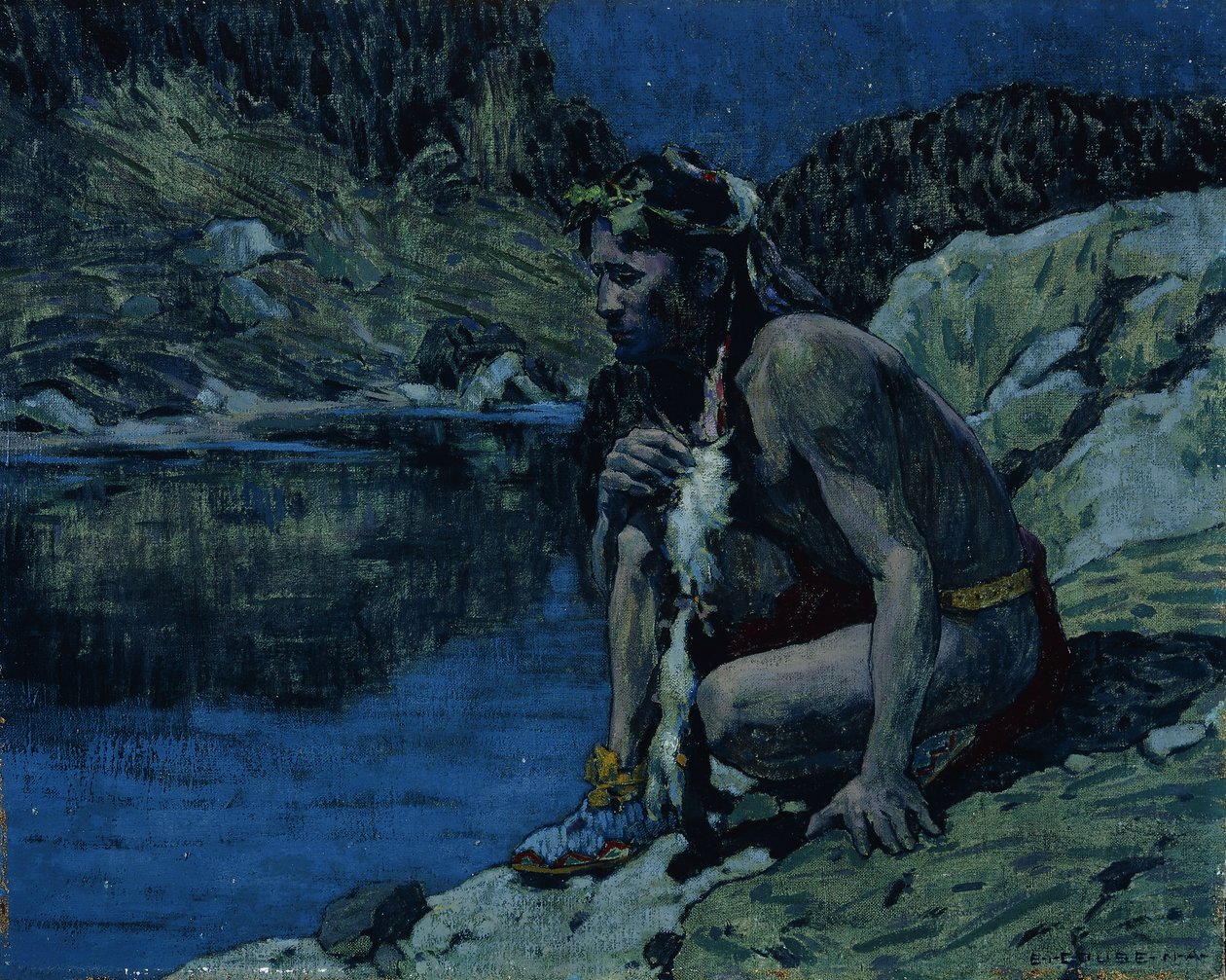 Ensomhet om kvelden av Eanger Irving Couse