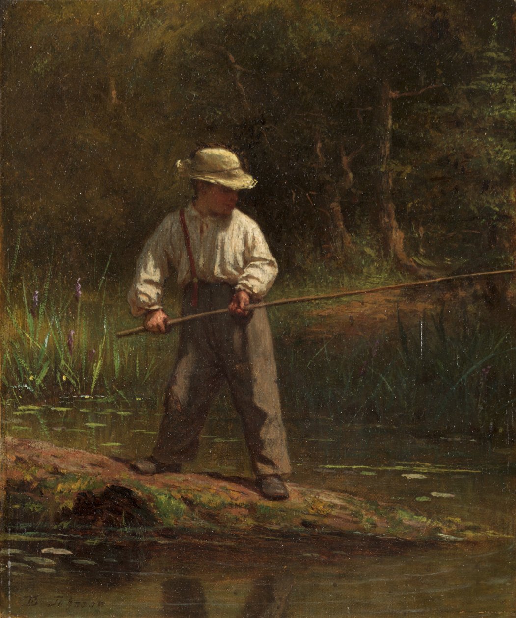 Guttefiske, 1860-tallet. av Eastman Johnson