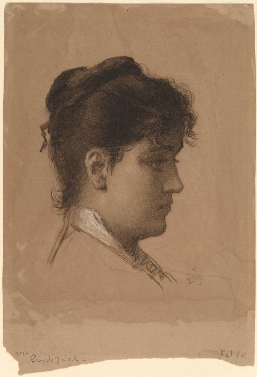 Leder for en ung kvinne av Eastman Johnson