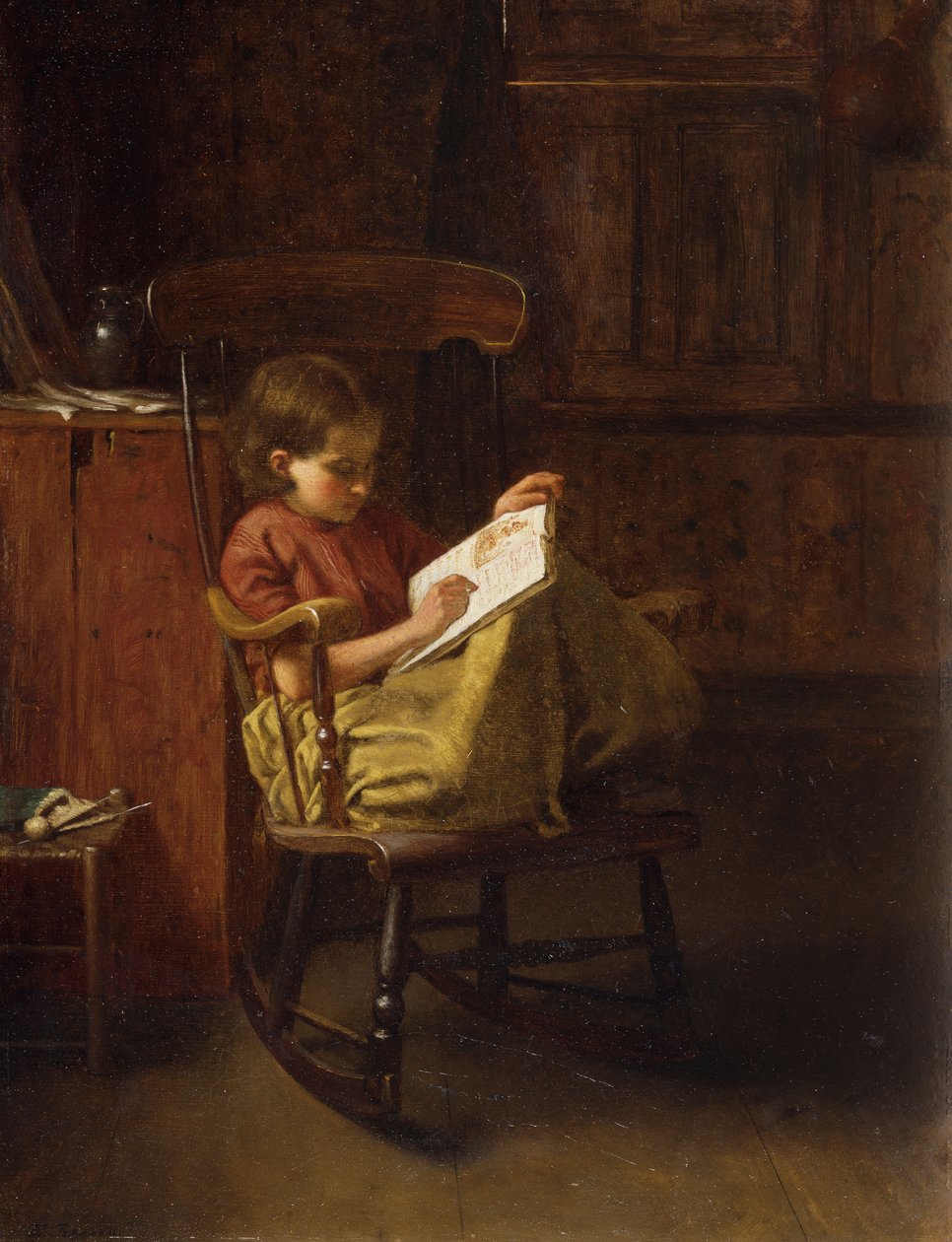 Boston Rocker, av Eastman Johnson