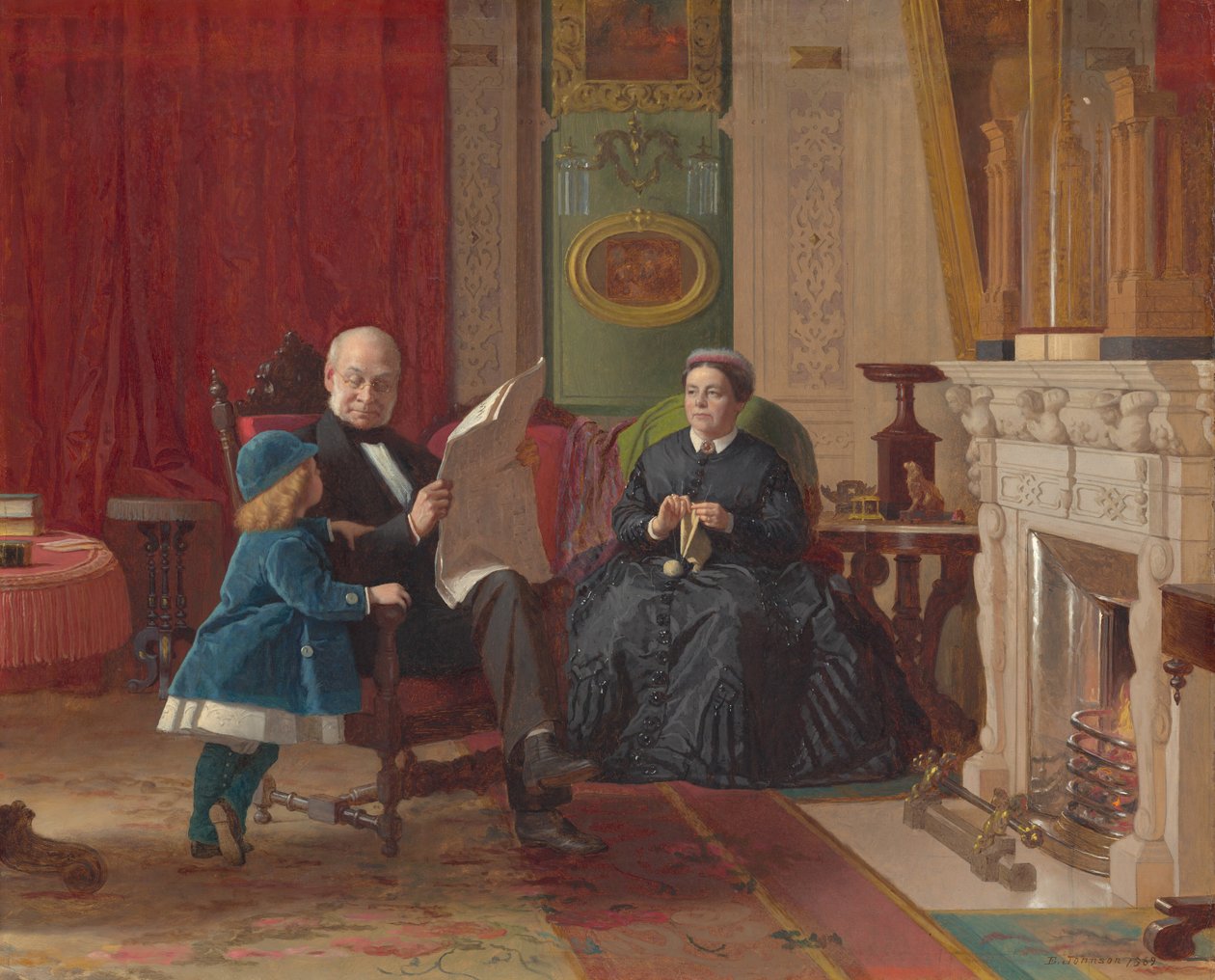 The Brown Family, 1869. av Eastman Johnson