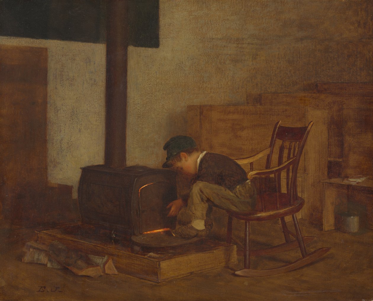 Den tidlige lærde, ca. 1865. av Eastman Johnson