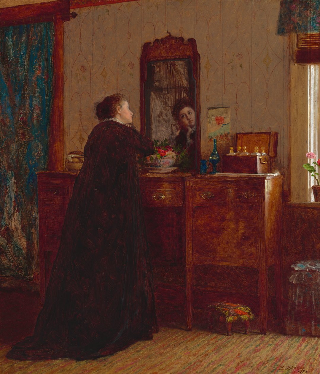 Toalettet, 1873. av Eastman Johnson