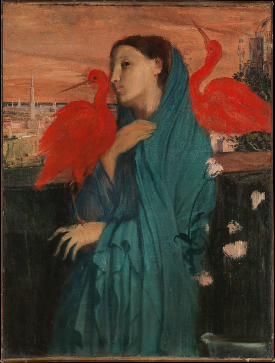 Engelsk: Ung kvinne med Ibisn av Edgar Degas