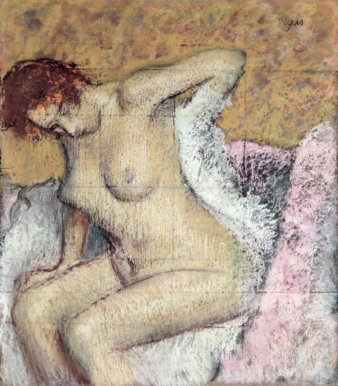 Etter badet (pastell og gouache på papir) av Edgar Degas