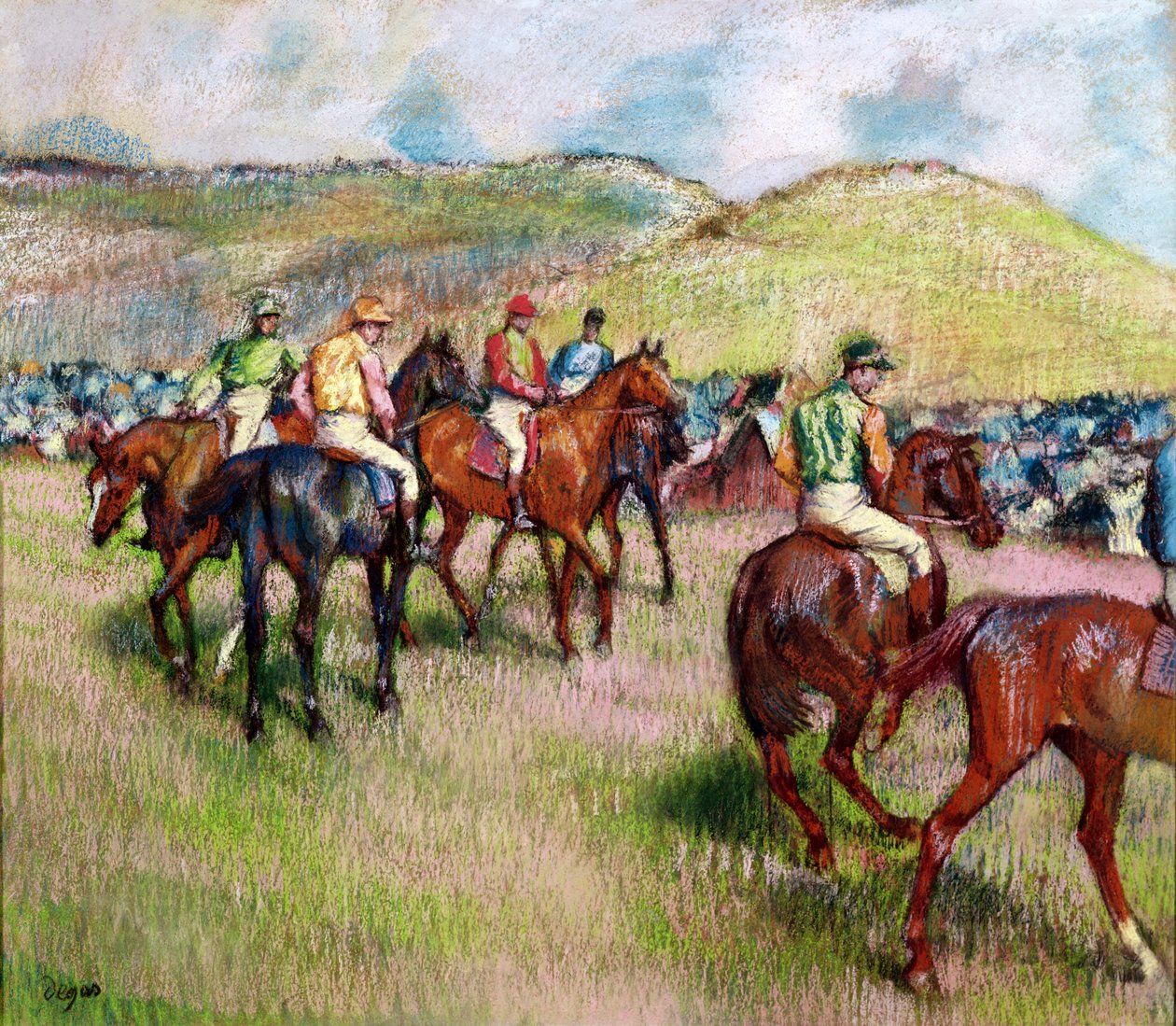 Før løpet, ca. 1893 (pastell) av Edgar Degas