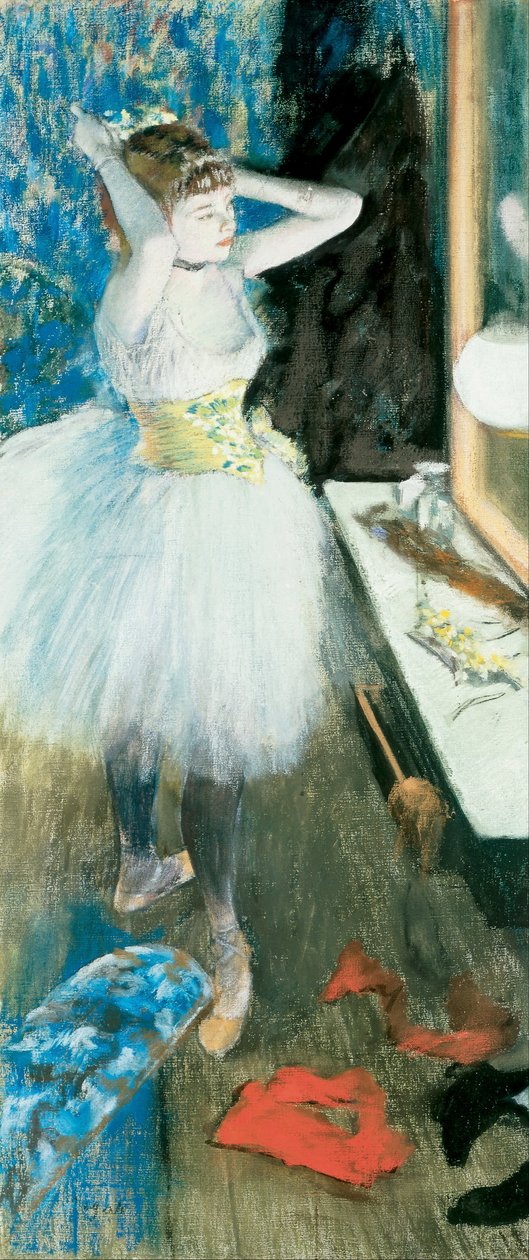Danser i garderoben hennes av Edgar Degas