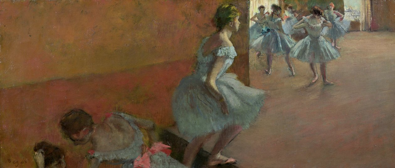 Dansere som går opp i en trapp, ca. 1886-88 av Edgar Degas