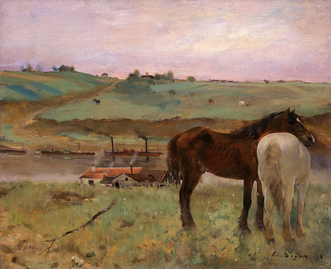 Hester på en eng av Edgar Degas