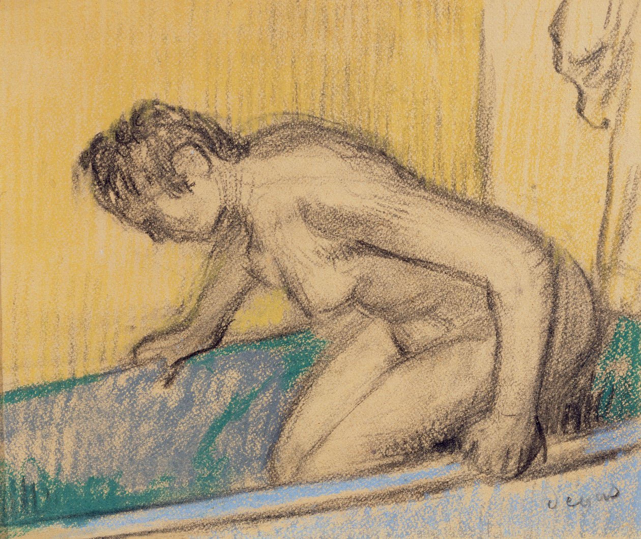 In the Bath, ca. 1883 (pastell og kull på papir) av Edgar Degas