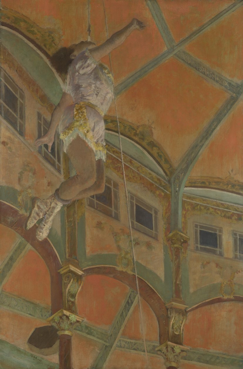 Frøken La La på Cirque Fernando av Edgar Degas