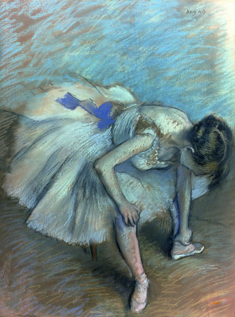 Sittende danser, ca. 1881-83 (pastell på papir) av Edgar Degas