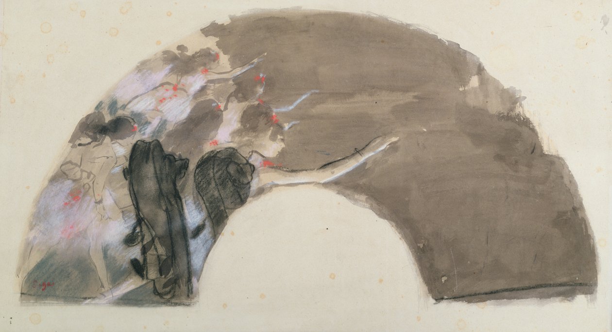 Skisse for en vifte, ca. 1879 (pastell og kritt) av Edgar Degas