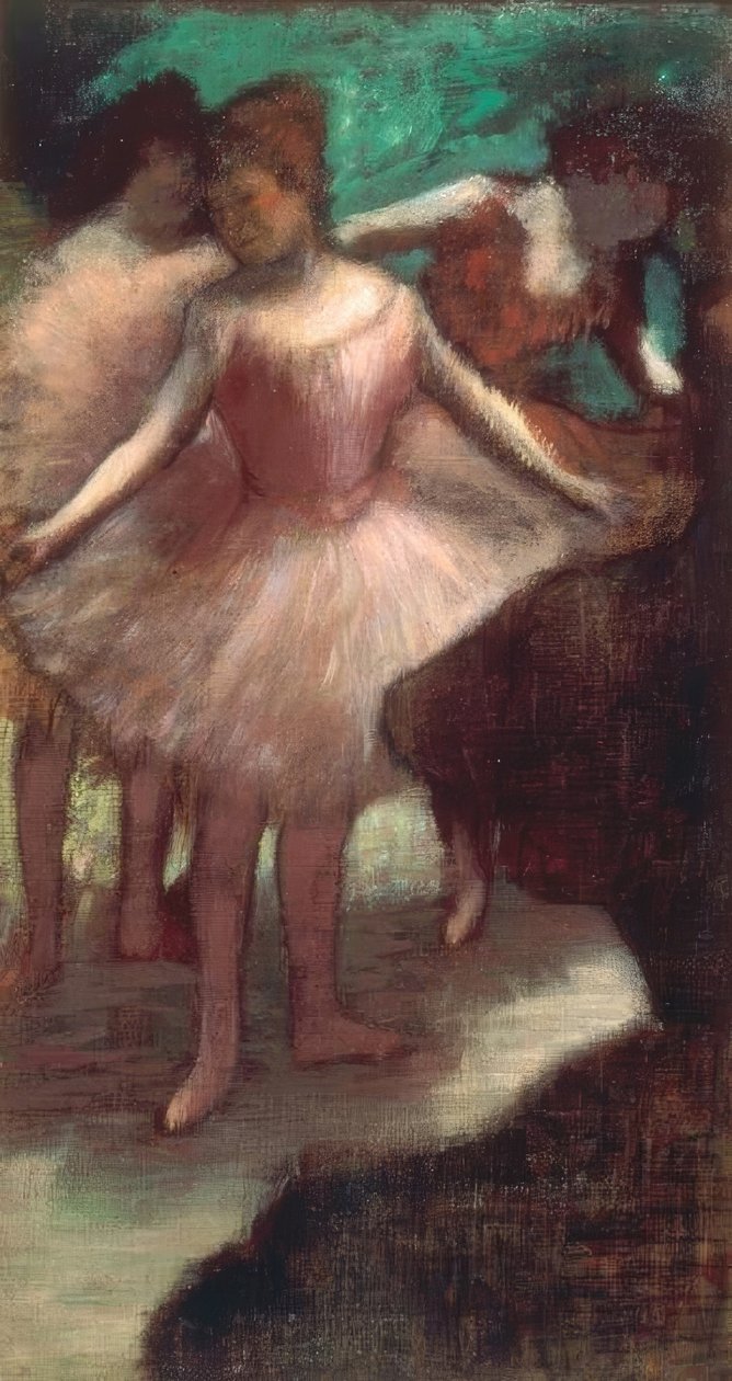 Tre dansere i rosa av Edgar Degas