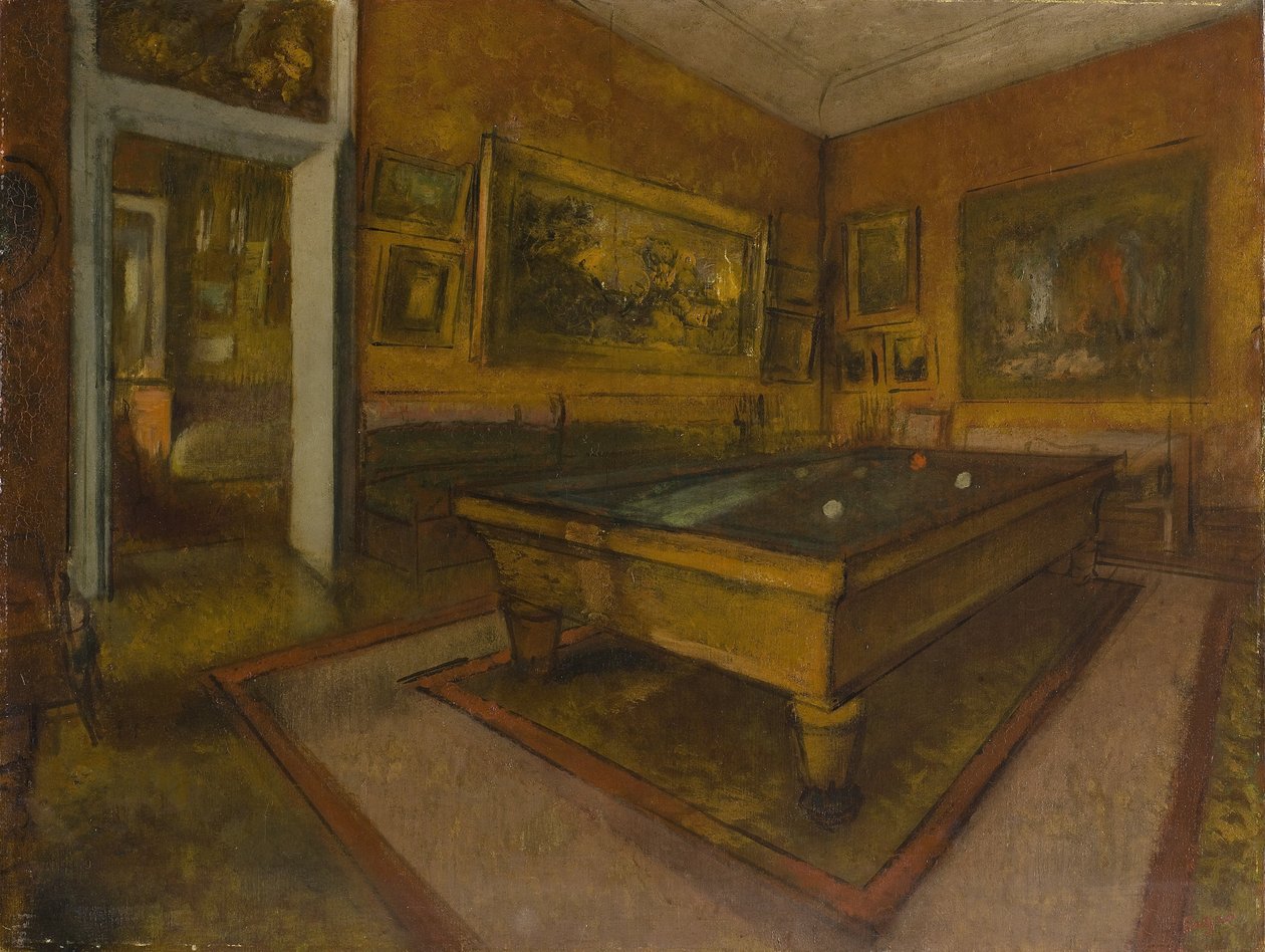 Biljardrom på Ménil-Hubert av Edgar Degas