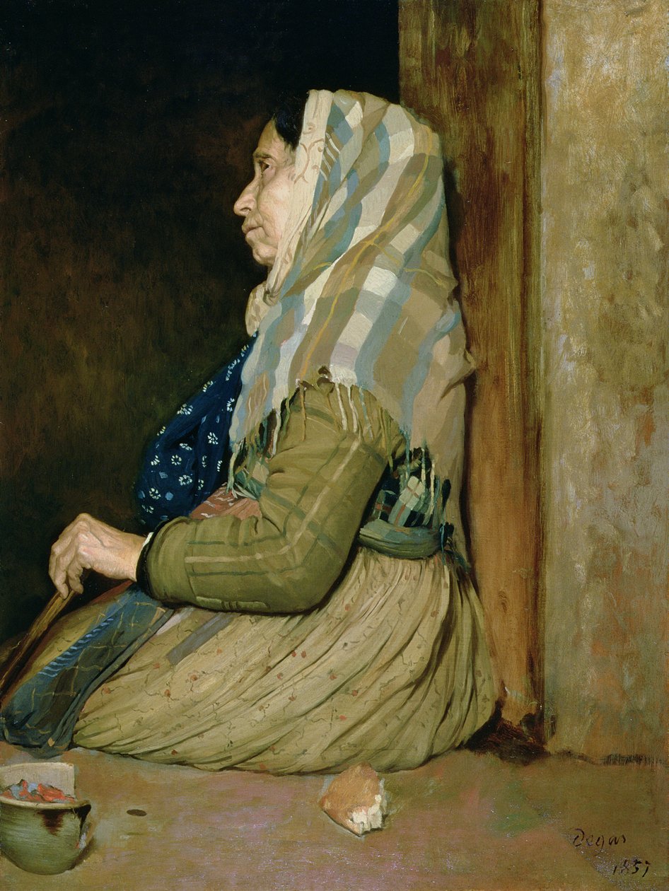 En romersk tiggerkvinne, 1857 av Edgar Degas