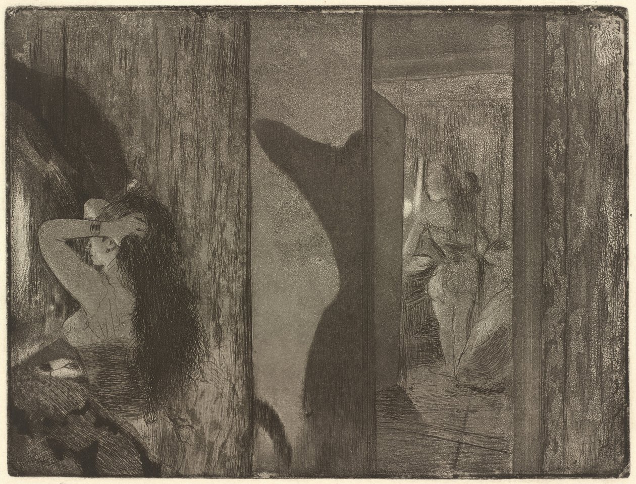 Skuespillerinner i garderobene deres av Edgar Degas